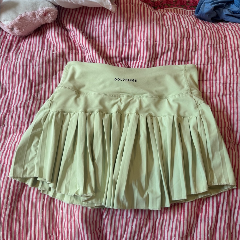 Goldhinge Women's Mini Skirt in Light Green
